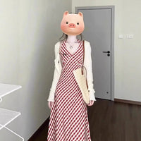 Vintage Plaid Halter Neck Dress for Petite Women, Slimming Beach Vacation Outfit