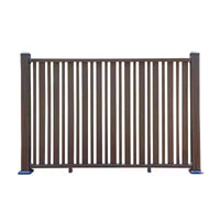 Aluminum Alloy Garden Fence for Villas and Courtyards, New Chinese Style Decorative Barrier