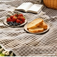 Red Plaid Picnic Blanket Outdoor Camping Mat Moisture-proof Thickened Fabric Pad
