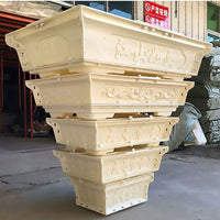 Rectangular Concrete Planter Mold Kit for DIY Bonsai and Garden Pots