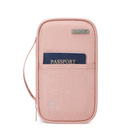 RFID Blocking Passport Holder Travel Wallet with Zipper Closure for Men and Women