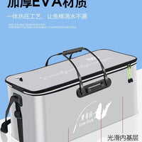 Large Capacity Multifunctional Foldable Fishing Bucket Thickened Integrated Fish Guard Bucket Outdoor Fishing Live Fish Box