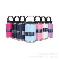 Large Capacity 304 Stainless Steel Vacuum Insulated Water Bottle with Handle for Outdoor Sports