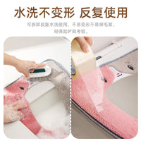 Camellia Toilet Seat Cover, Waterproof, Stain-Resistant, All-Season, Adhesive, Warm Winter Toilet Sticker