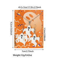 Halloween Ghost Pendant Earrings and Necklace Set for Women