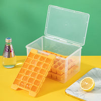 Bainabangsou Food-Grade Plastic Transparent Ice Cube Tray with Lid and Storage Box, Multi-layer Ice Mold