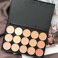 VERONNI 15-Color Concealer Palette for Face, Blemishes, Acne, and Tattoo Coverage