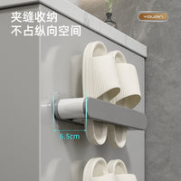 Wall-Mounted Slipper Rack with Drainage for Bathroom and Door Back