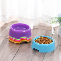 Promotional Candy-Colored Small Plastic Pet Single Bowl for Cats and Dogs - Pet Supplies, Various Colors Available