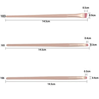 Ultra-Thin Blade Eyebrow Eyeliner Brush Set with Soft Bristles and Flat Head for Foundation and Contouring