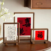Black Walnut Mortise & Tenon Solid Wood Photo Frame with Magnetic Acrylic Panels & Base