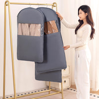Garment Dustproof Storage Bag with Zipper and Viewing Window for Coats and Down Jackets