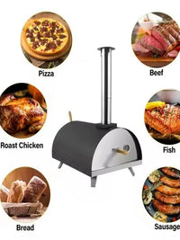 21-inch Portable Outdoor Charcoal Pizza Oven and BBQ Grill for Patio and Camping