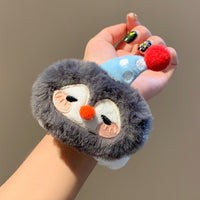 Cute Penguin & Fish Plush Wristbands for Face Washing - Absorbent & Anti-Drip