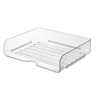 Clear Acrylic Desktop File Organizer and Book Stand for A4 Paper Storage