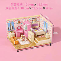 Kids' 3D Paper Puzzle House Model Building Kit Educational Toy Gift for Girls