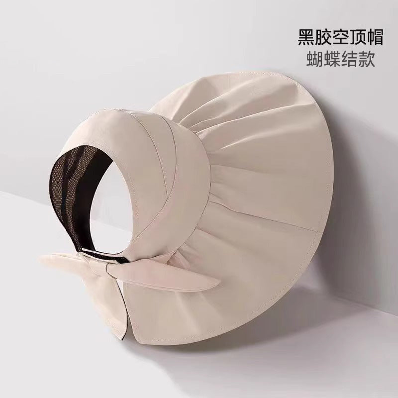 UV Protection Sun Visor Hat for Women, Wide Brim Foldable Outdoor Sports Sun Hat