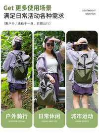Lightweight Outdoor Foldable Hiking Backpack for Women, Large Capacity, Ultralight, Water-Resistant