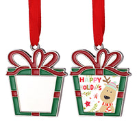 Sublimation Blank Christmas Ornaments Metal Pendants for Heat Transfer DIY Crafts