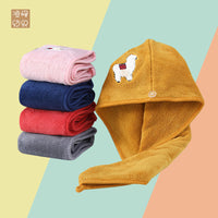 Coral Fleece Hair Drying Towel Cap for Women, Super Absorbent and Gentle on Hair