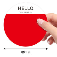 Large Round Colorful Name Tag Stickers for School Events and Clothing