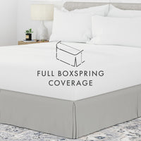 Brushed Microfiber Bed Skirt with Three-Sided Ruffle for Home and Hotel