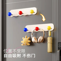 Dopamine Magnetic Door Hook Rack - No-Drill Strong Bearing Capacity for Clothes, Hats, Keys