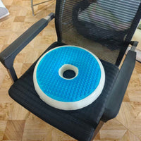 Memory Foam Gel Toilet Seat Cushion, Slow Rebound Hemorrhoid Gel Seat Cushion for Office Chair
