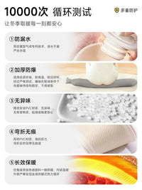 Extra Long Hot Water Bottle with Plush Cover for Bed Warming and Pain Relief