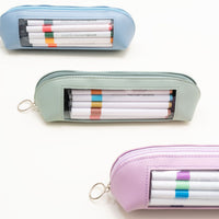 2025 New PU Large Capacity Transparent Pencil Case for Students