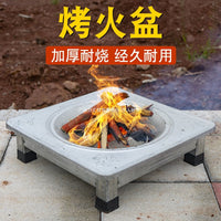 Outdoor Charcoal Fire Pit BBQ Grill Brazier for Camping Patio Heating