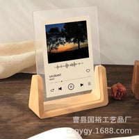 Modern U-Shaped Walnut/Beech Wood Photo Frame for Desk and Home Decor