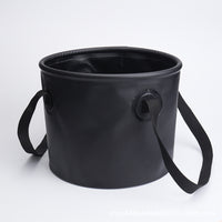 Portable Folding Water Bucket for Camping Fishing and Outdoor Activities, Large Capacity PVC Storage Container