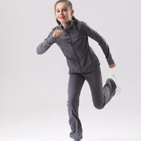 Kids' UV Protection Breathable Long Sleeve Yoga Set for Running & Outdoor Activities