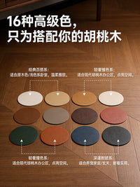 Round Leather Office Chair Mat for Hardwood Floors, Waterproof & Non-Slip Desk Chair Mat for Home and Office