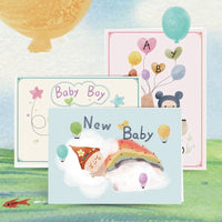 Baby Greeting Card for Newborn's First Birthday, Full Month, 100-Day, 1-Year-Old Growth, Children's Day