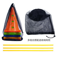 Soccer Training Equipment Set with Marker Cones, Poles, and Obstacles - Durable Plastic for Pet Training