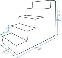Pet Dog Stairs Ramp for Beds, Sofas, and Cars - Sponge Right-Angle Dog Steps