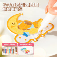 Kids Glitter Sand Art DIY Kit with Painting Glue and Creative Ornaments