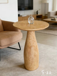 Nordic Solid Wood Round Side Table Coffee Table for Living Room Balcony
