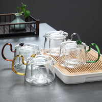 Borosilicate Glass Teapot with Infuser, Heat-Resistant Stovetop Safe Tea Kettle for Loose Leaf Tea