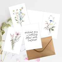 Watercolor Floral Greeting Card & Envelope Set