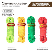 Reflective Guy Ropes with Tensioners for Tents and Tarps, 4m Thickened Windproof Camping Rope
