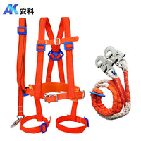 Full Body Industrial Safety Harness with Lanyard for High-Altitude Work