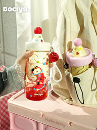 Bocyo Tritan Water Bottle with Straw for Girls, Portable High-Value Design for Summer Hydration