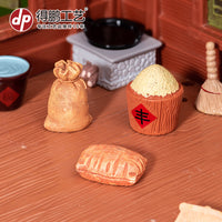 Miniature Harvest Grain Sack Resin Ornament for Home Decor
