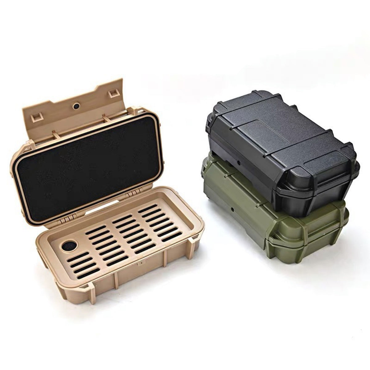 Outdoor Double-Layer Shockproof Waterproof Sealed Storage Box for Camping and Home Use
