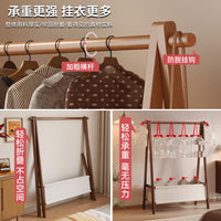 Foldable Garment Rack with Storage Shelf, Freestanding Clothes Hanger for Bedroom, Hat Rack