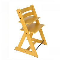 Adjustable Solid Wood High Chair for Babies and Toddlers, Convertible Feeding and Learning Seat