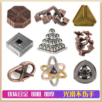 72-Piece Kongming Luban Lock Puzzle Set for Adults and Students, Brain Teaser Educational Toy